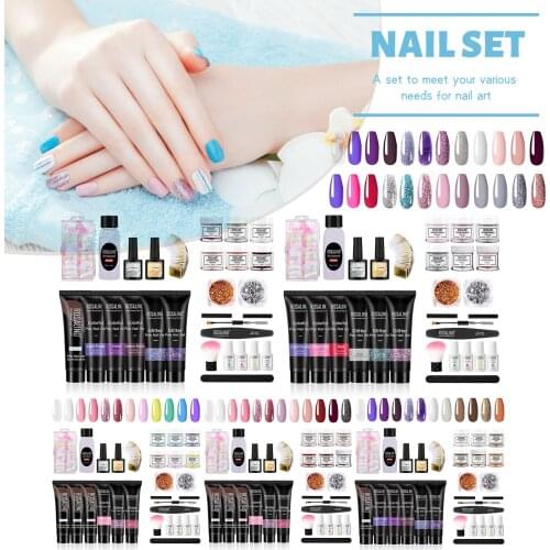 Poly Nail Gel Extension Nail Kit For Manicure Set Acrylic Solution UV/LED Builder Nail Gel Polish For Nail Art Nail Extension