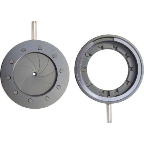 1PC Zoom Optical Iris 1-16mm Diaphragm Aperture Condenser with 10 Blades for Digital Camera Microscope Light Regulator Adapter