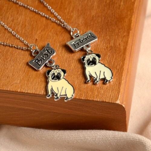 Necklaces Cute Boyfriend Gift New Fashion Jewelry Diy Lovely Pendant Dog Charms Best Friends Children Choker For Woman Girl