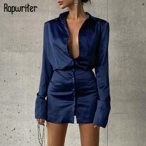 Rapwriter Solid Simple Mini Dress Single Breasted Dress 90s Women Skinny Short Dress Casual Streetwear Vintage Party Dress Chic