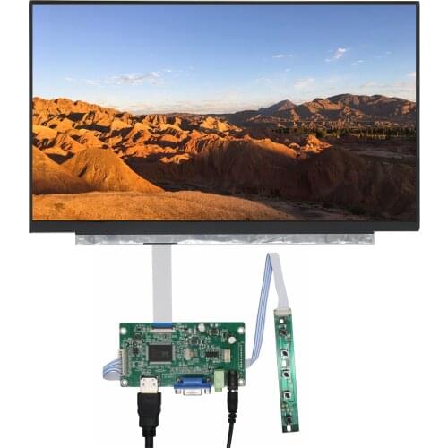 13.3Inch Screen Display LCD Monitor HDMI-Compatible VGA Audio Driver Control Board for Raspberry Pi Banana Pi Computer