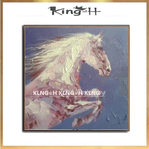 Hand painted runningHigh quality horses chinese famous horse Knife thick oil horse decoration oil painting abstract modern decor