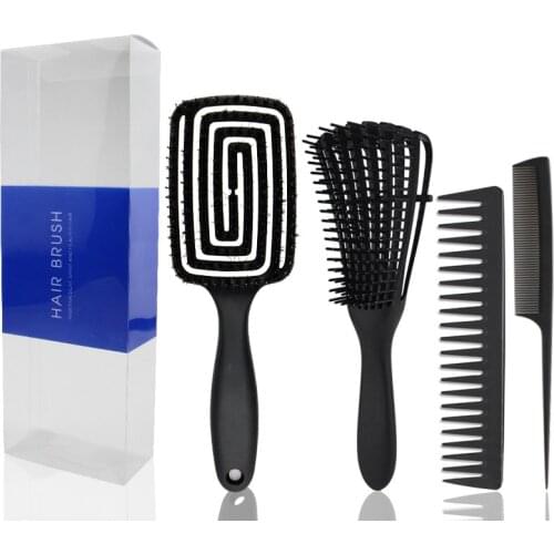 Detangling Hair Brush Hair Comb Set Detangler Hairbrush for Curly Hair Barber Accessories Hair Care Styling Tools Easy to comb