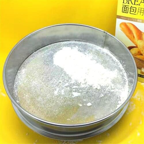 Sample Test Sieve Soybean Rice Grain Sesame Flour Sieve Stainless Steel Filter Mesh Chroming Frame Diam. 20cm 12 mesh - 200 Mesh