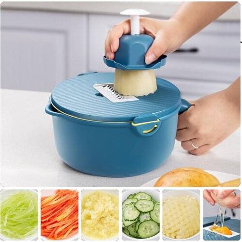 Fruit Slicer Grater Shredders Onion Slicer Drain Basket Slicers Gadgets Kitchen Accessories Multifunctional Vegetable Cutter