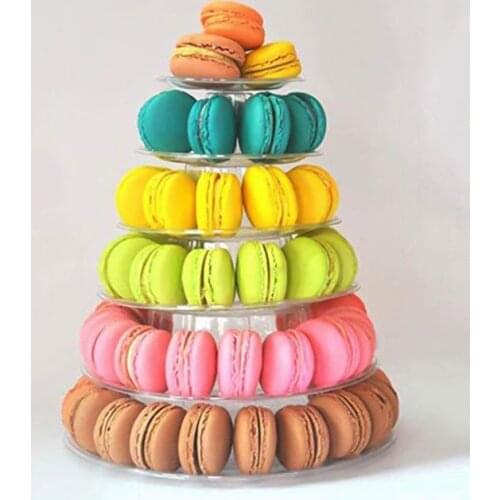 Macaron Tower 4/6 Tiers Cupcake Display Rack Holder Macaroon Display Cake Stand Birthday Party Wedding Decoration Party Tools