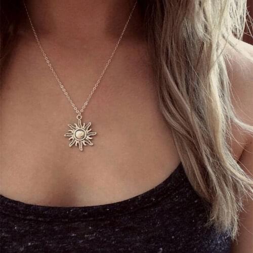 Strange Sun Moon Necklace Phase Pagan Gothic Witch Style Amulet Wiccan Pendant Lunar Witchcraft Magic Jewellery Women Gift
