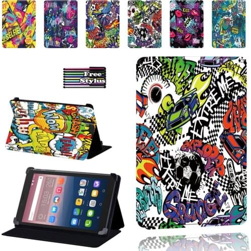 Universal Stand Cover Case for Alcatel OneTouch Pixi 3 7"/8"/10"/Pixi 4 7" Leather Flip Tablet Cover Case