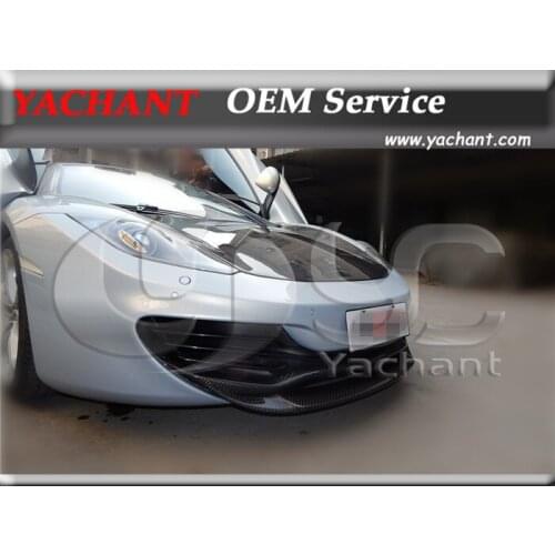 V Pattern CF Carbon Fiber YC Design Front Lip Fit For 2011-2014 McLaren MP4 12-C 650S