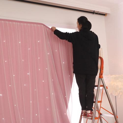 1pcs 2021 Punch-free Princess Wind Curtain Living Room Bay Window Rental Room Partition Curtain Finished Mosquito Curtain F8371