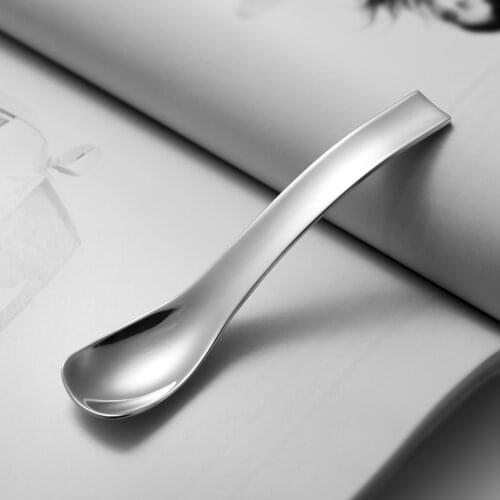 1pcs 316 Stainless Steel Ice Cream Small Tea Spoon Polished Handle Ice Cream Spoon Coffee Spoons for Household Western Food