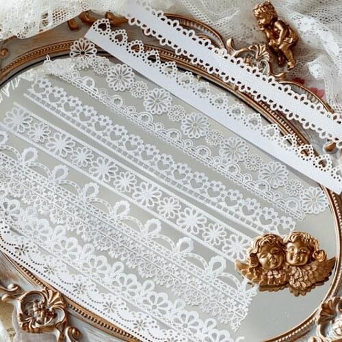 10Pcs Plants Circle Lace Material Paper Junk Journal Planner Craft Paper Scrapbooking Vintage Decorative DIY Craft Photo Albums