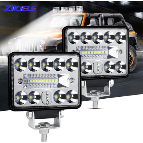 2PCS 12V 54W Bright Wrok Light Tractor Truck Driving Fog Lamp Warning Lightbar Headlights Spot Work for Car Repairing Camping