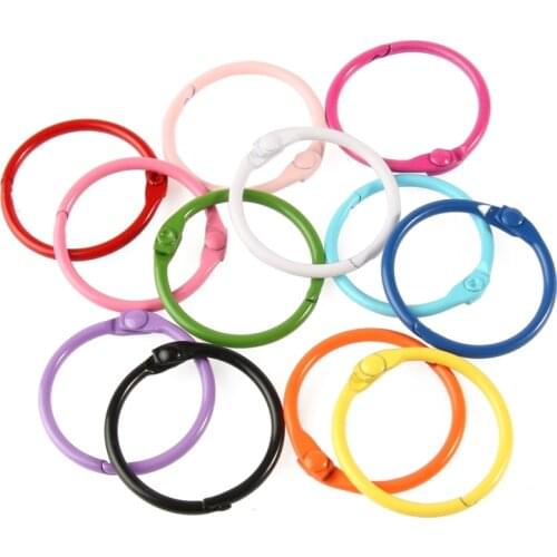 5pcs/lot 30mm Metal Round Circle Keychain Split Key Ring Swivel Lobster Clasp Spacer Connector For Bag Belt Dog Mask Chains DIY