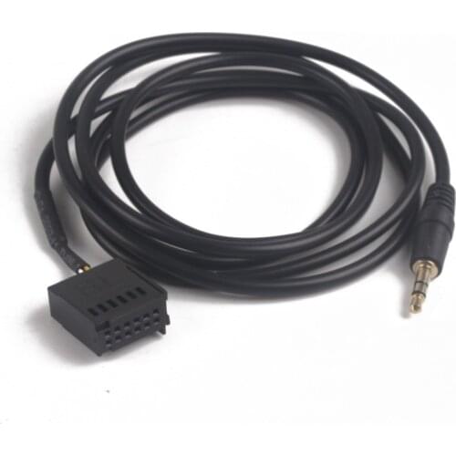 6000CD 12pin AUX Input Adapter Cable 3.5mm Jack Connect MP3 Mobile Phone for Ford Focus Fiesta Transit