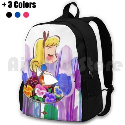 Alice ( Customizable ) Outdoor Hiking Backpack Riding Climbing Sports Bag Alice In Fantasy Movies Books Fandom Geeky Nerdy Kids