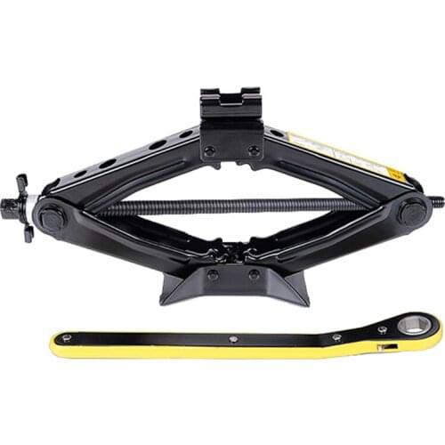 Vehicle-mounted labor-saving hand-cranked jack 1-2T auto repair tool vehicle rocker jack car tire repair bracket ratchet design