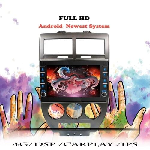 Car Radio 2din Android 10 For Jeep Compass 1 MK 2006 2007 2008 2009 2010 Multimedia Player Navigation GPS Autoradio DVD Cassette