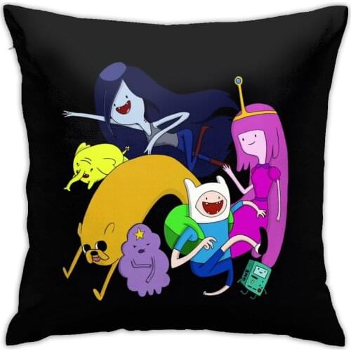 Adventure Time Cushion Cover Pillowcase Solid Color Pillow Case Anime Decor Sofa Throw Pillows Room Pillow Cover Decorative