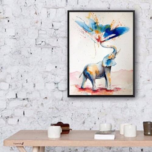 Cuardros decoracion Wall Art Decor Works High Quality Abstract Animal Elephant Oil Painting On Canvas For Wall Decor Artworks