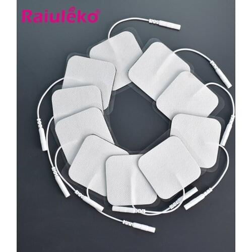 20/10p 5x5cm Electrode Pads for Electric Tens Acupuncture Digital Therapy Machine for Slimming Electric Body Massager Frequency