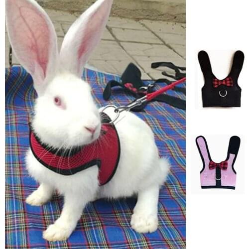Rabbit Traction Rope Hamster Vest Horse Harness Belt Rabbit Mesh Chest Strap Harness Snow Guinea Pig Small Pet Animalaccessories