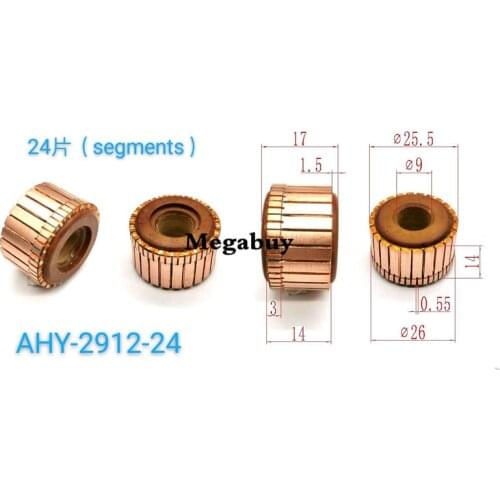 9x25.5x17mm 24p Copper Bars Alternator Electric Motor Commutator Copper Commutator Armature Commutator 2912-24