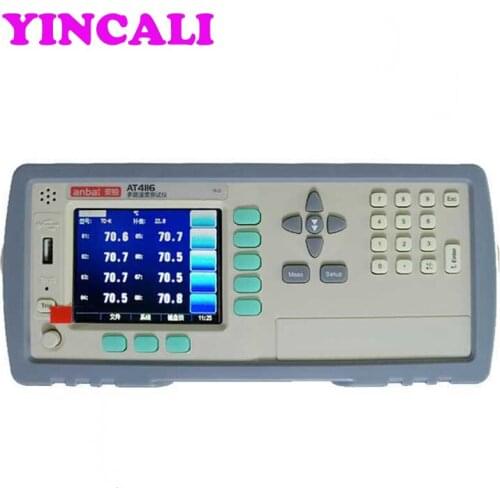 Multi-Channel Temperature Meter AT4116 Can Measure 16 Channels TFT True Color LCD Display Thermocouples -200-1300C