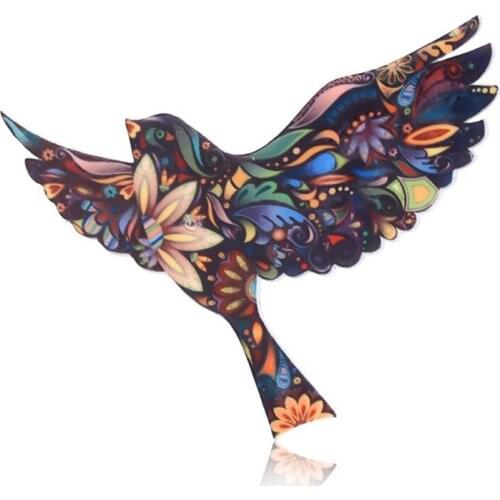 Fashion Womens Vintage Acrylic Bird Brooch Lapel Needle Cloth Brooch Accessories Christmas Gift Jewelry