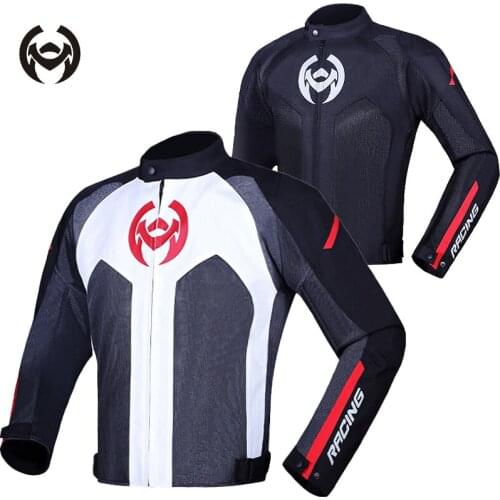 Mens Summer Breathable Motorcycle Jacket With Shoulder/Elbow/Back Body Protectors Detachable Waterproof Lining Moto Jacket