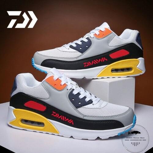 Daiwa Mens Fashion New Running Walking Fishing Shoes Durable Camping Quality Fishing Shoes Quick Dryin Air Cushion Sports Shoes