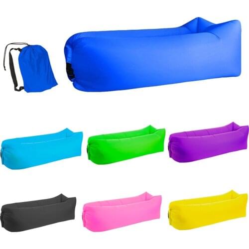 Outdoor Camping Inflatable Sofa Lazy Bag Lounger Swimming Ring Sleeping Bag Beach Air Bed Garden Furniture