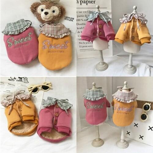 Small Dog Clothing Cat Clothes Winter Pet Coat Cute Dog Apparel Outfit Yorkie Poodle Pomeranian Schnauzer Pug Clothes Dropship