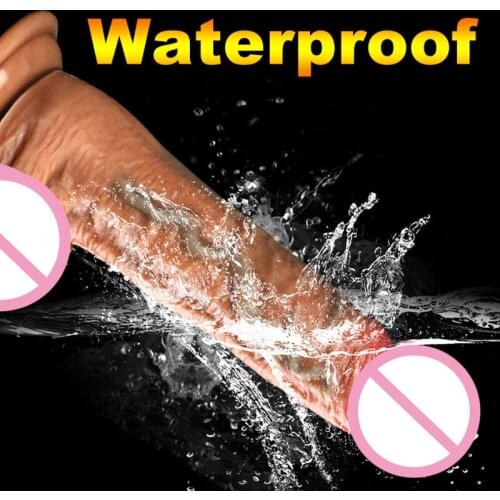 The huge dildo with vibrator is a healthy silicone penis, it is a dildo sucker sex toy with vibrating thrust 18