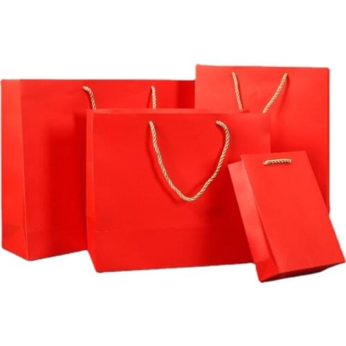 1pc 32x11.5x28cm Festival Christmas Gift Paper Bag Kraft Paper New Year Packaging Bag Twist Paper Handle Wedding Party Supplies