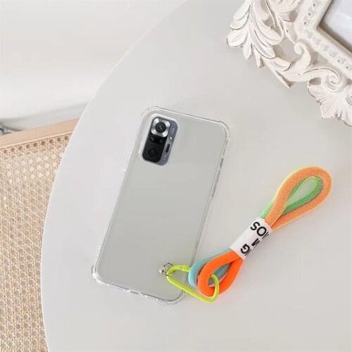Clear Shockproof Case For Redmi Soft Chain Sport Lanyard Cover For Redmi 7A 8A 9A 10 Note 7 8 9 10 Pro K20 K30 K40 Pro Coque