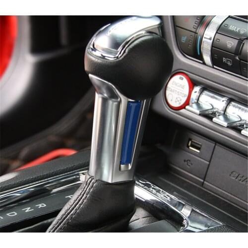 Gear Lever Decorative Sheet Decorative Cover Trim for Ford Mustang 2015+ Stylish Decal Car Stickers Colorful Interior Decoration