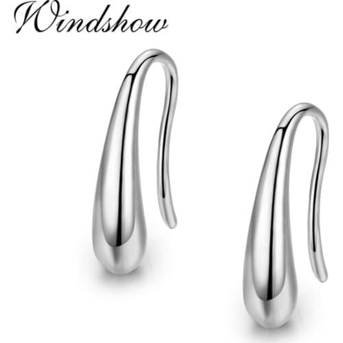 Cute 925 Sterling Silver Small Teardrop Dangle Earrings For Women Girls Kids Jewelry Orecchini Aros Aretes Kolczyki Oorbellen