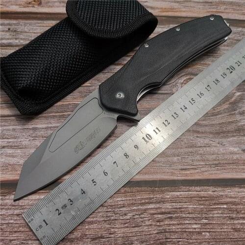 SR 5CR13 stainless steel tactical hunting camping barbecue folding knife high hardness sharp wilderness survival tool