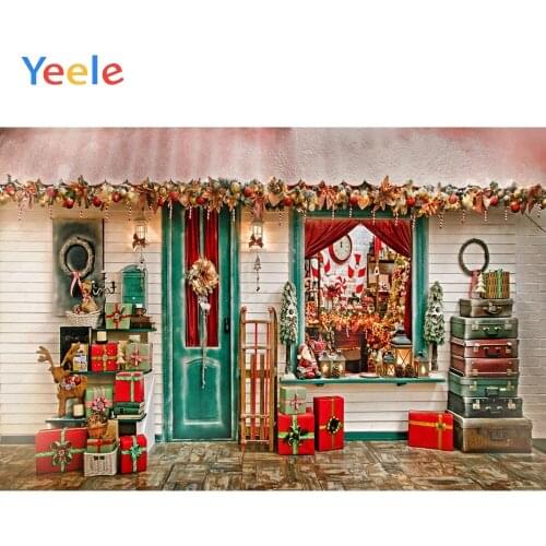 Yeele Christmas Photocall Shop Deco Suitcase Gifts Photography Backgrounds Customized Photographic Backdrops for Photo Studio