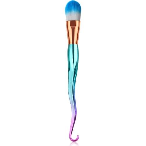 1Pcs Fish Tail Large Fan Brush Cleaner Makeup Brushes Cosmetics Face Rainbow Amazing Hair Make Up Brush Cute DD