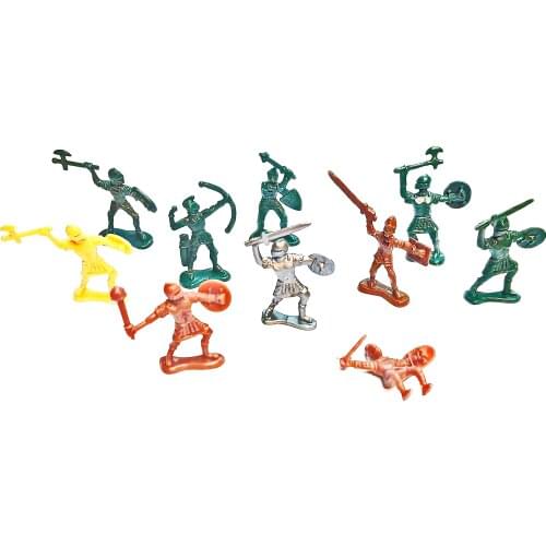 24PC Mini Plastic Pawn soldier Figure 7Style Boy Fight Kids Gift Novelty Prize Pinata Bag Filler Loot Gag Birthday Party Favours