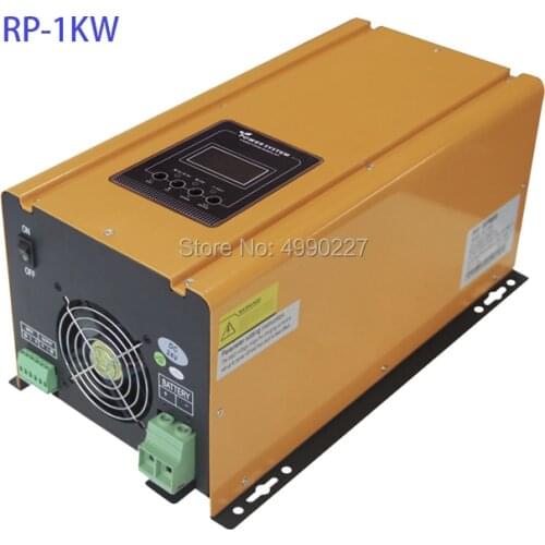 DC 12V 1KW/1000W pure sine wave off grid inverter LCD display AC battery charger UPS function can Wall mounted