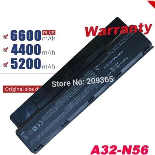 Laptop Battery A31-N56 A32-N56 A33-N56 For Asus N56 N56D N56D N56DY N56J N56JK N56VM N56VV N56VZ N56JN N56JR N56V N56VB Free shi