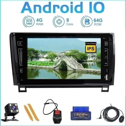 ZLTOOPAI Car Multimedia Player For Toyota Tundra Sequoia 2007 2008 2009 2010 2011 2012 2013 Android 10.0 Car Media Player GPS
