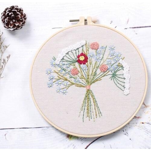 DIY Embroidery Material Package Handcrafted Embroidery Needlework Kits Handmade Retro Cross Stitch Embroidered Accessories