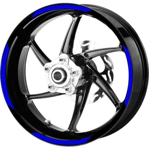 Double Stripe Design Reflective Blue Rim Tape Wheel Stripes Decals Sticker for Universal Motocycle CinarExtreme