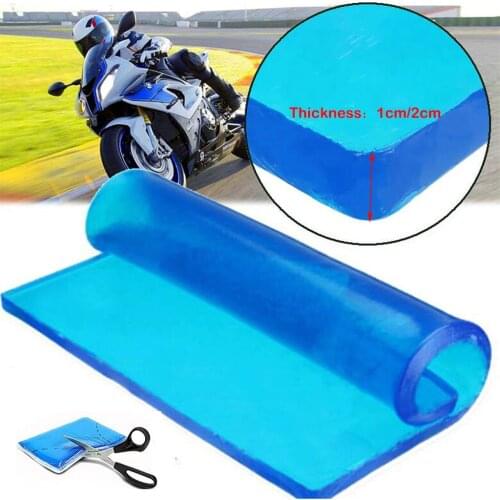 Motorcycle Seat Gel Pad Shock Absorption Mat Comfortable Soft Cushion Motorbike Scooter Motor Bike Modified Seat Pads Blue Pad
