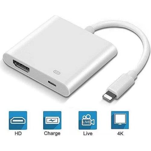 Sikai HDMI-compatible Adapter For iPhone 8 Pin to Digital AV Converter 4K USB Cable Connector Up to 1080P HD For iPhone X/11/8P