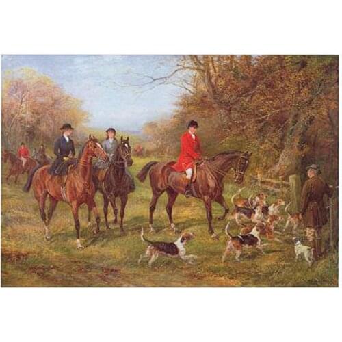 Canvas art horses landscapes Heywood Hardy oil paintings reproduction Going for Cover hand-painted wall decor